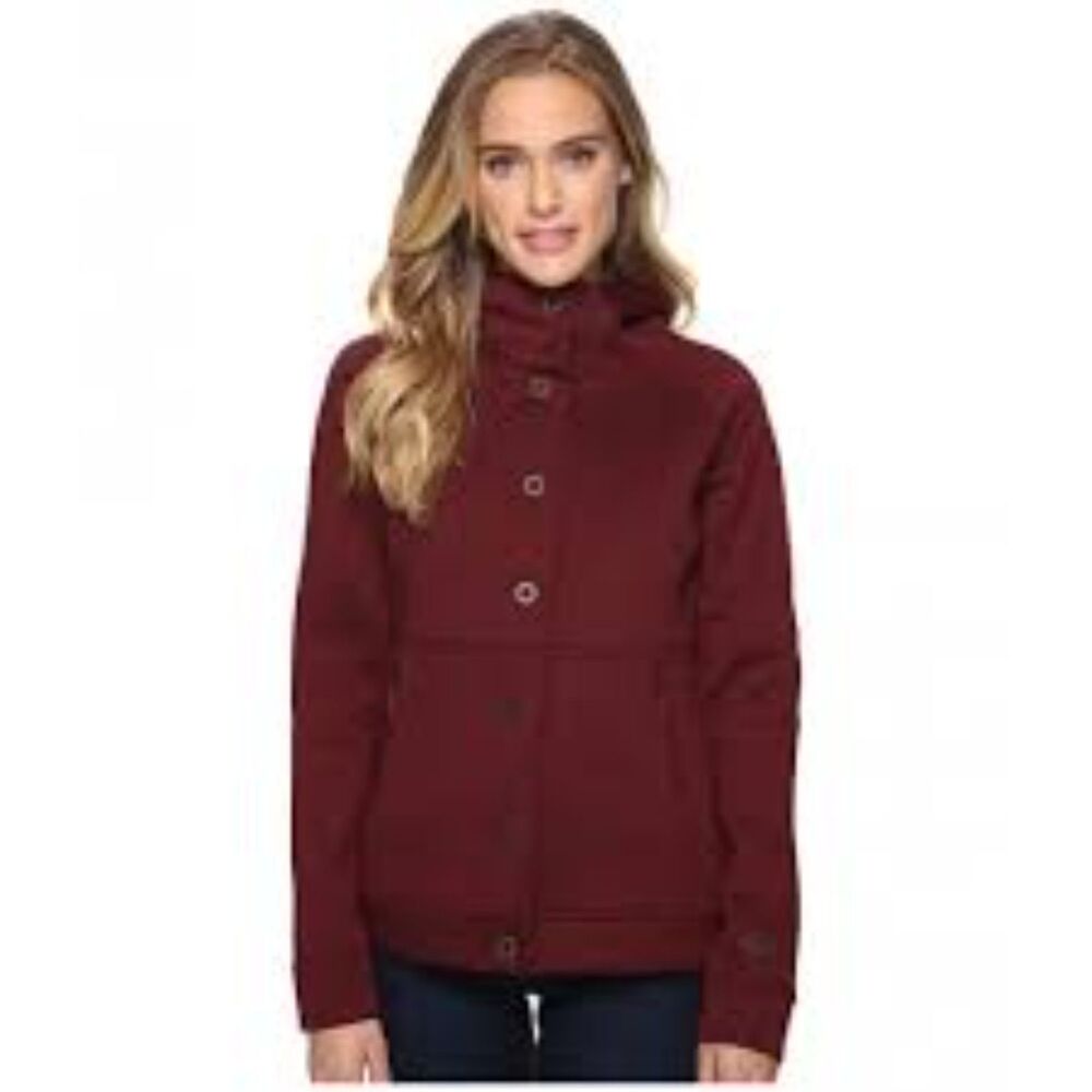 The North Face Womens Small Wine Red Full Zip Hoodie Jacket